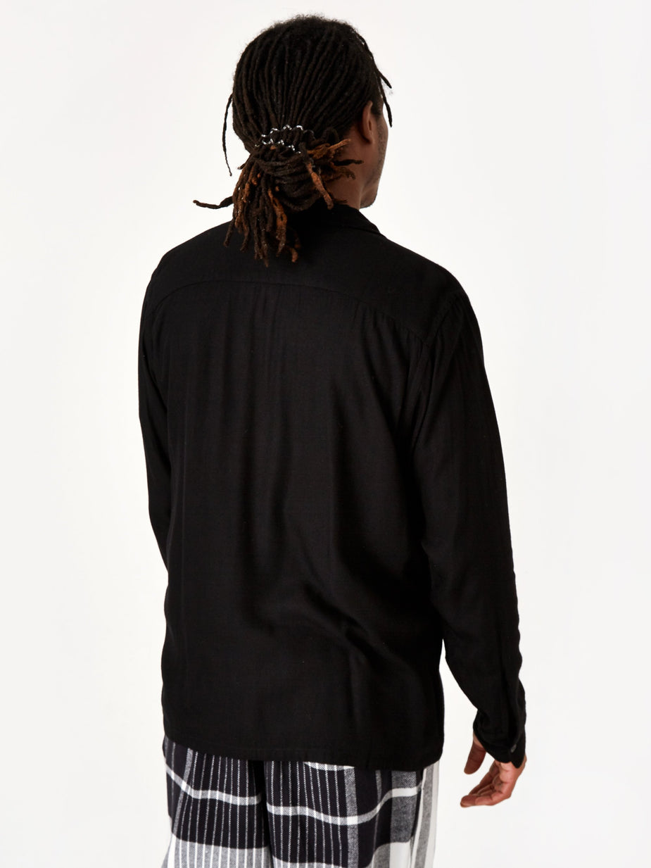 NOMA t.d. NOMA t.d. Flower Embroidered Shirt - Black - Black