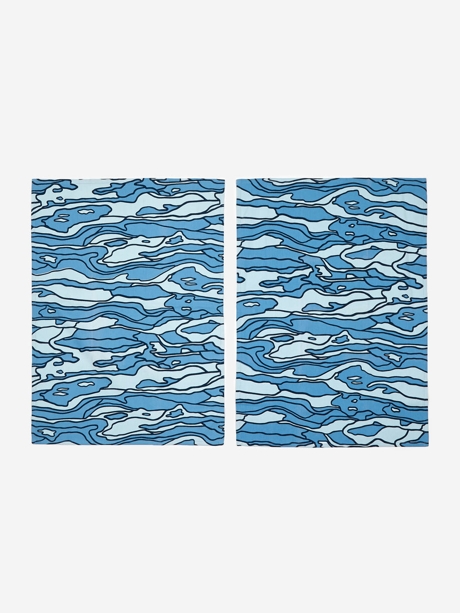 Nomess Nomess Water Tea Towels - Blue - Blue
