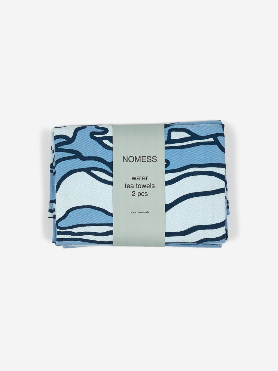 Nomess Nomess Water Tea Towels - Blue - Blue