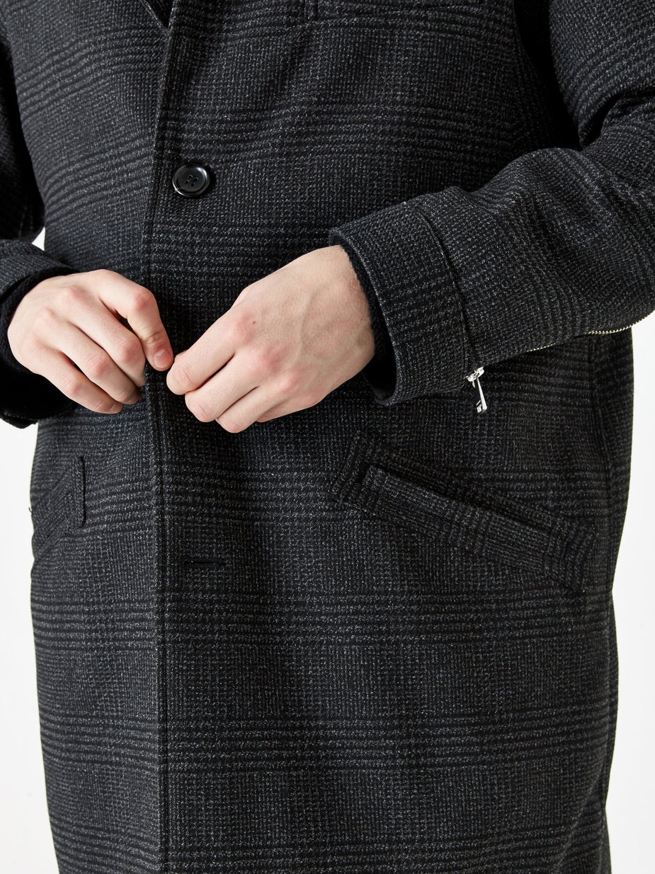 Nonnative Nonnative Porter Coat Poly Tweed Plaid GORE-TEX - Charcoal - Grey