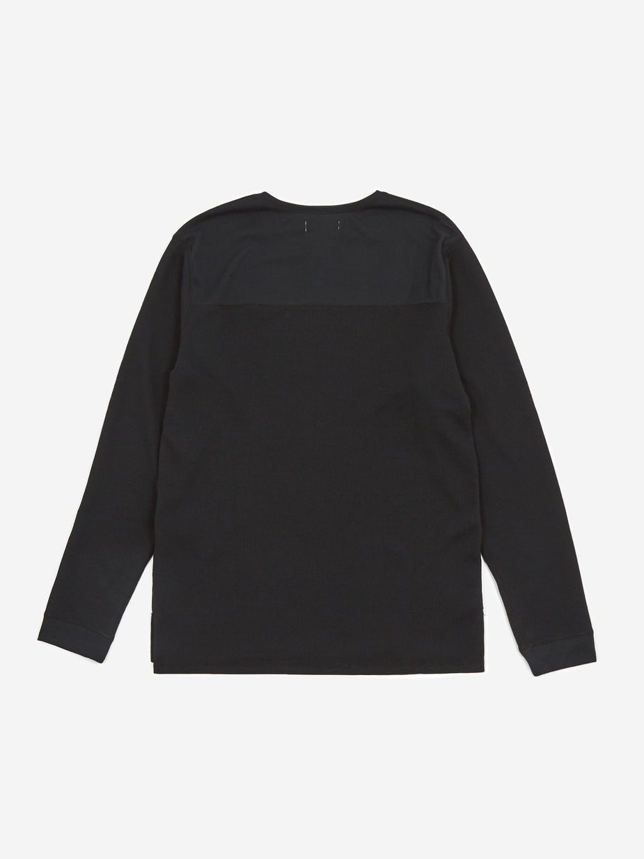 Nonnative Nonnative Trooper Henley Neck Longsleeve Tee - Black - Black