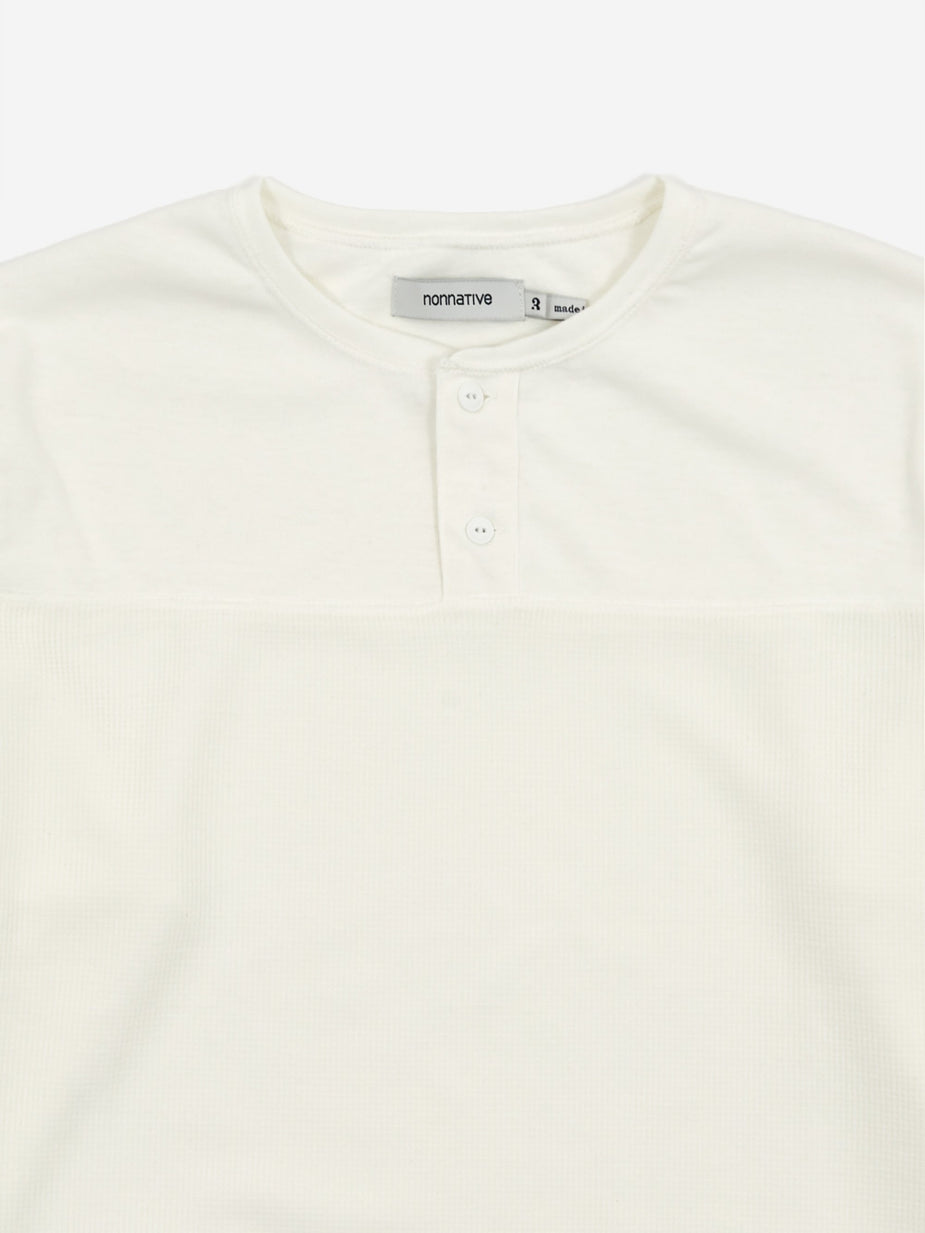 Nonnative Nonnative Trooper Henley Neck Longsleeve Tee - White - White
