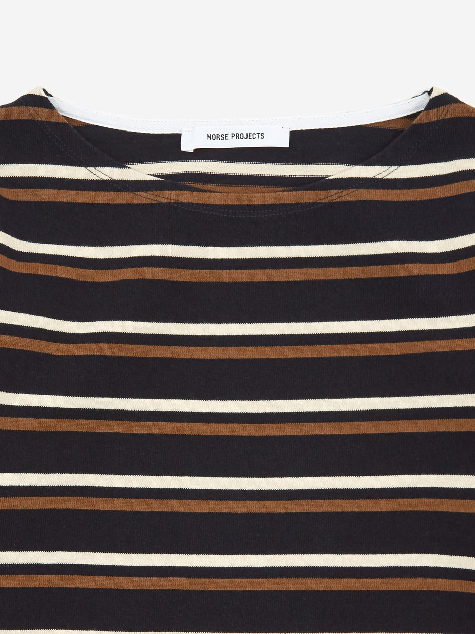 Norse Projects Norse Projects Inge Stripe Longsleeve T-Shirt - Blue Stripe - Blue