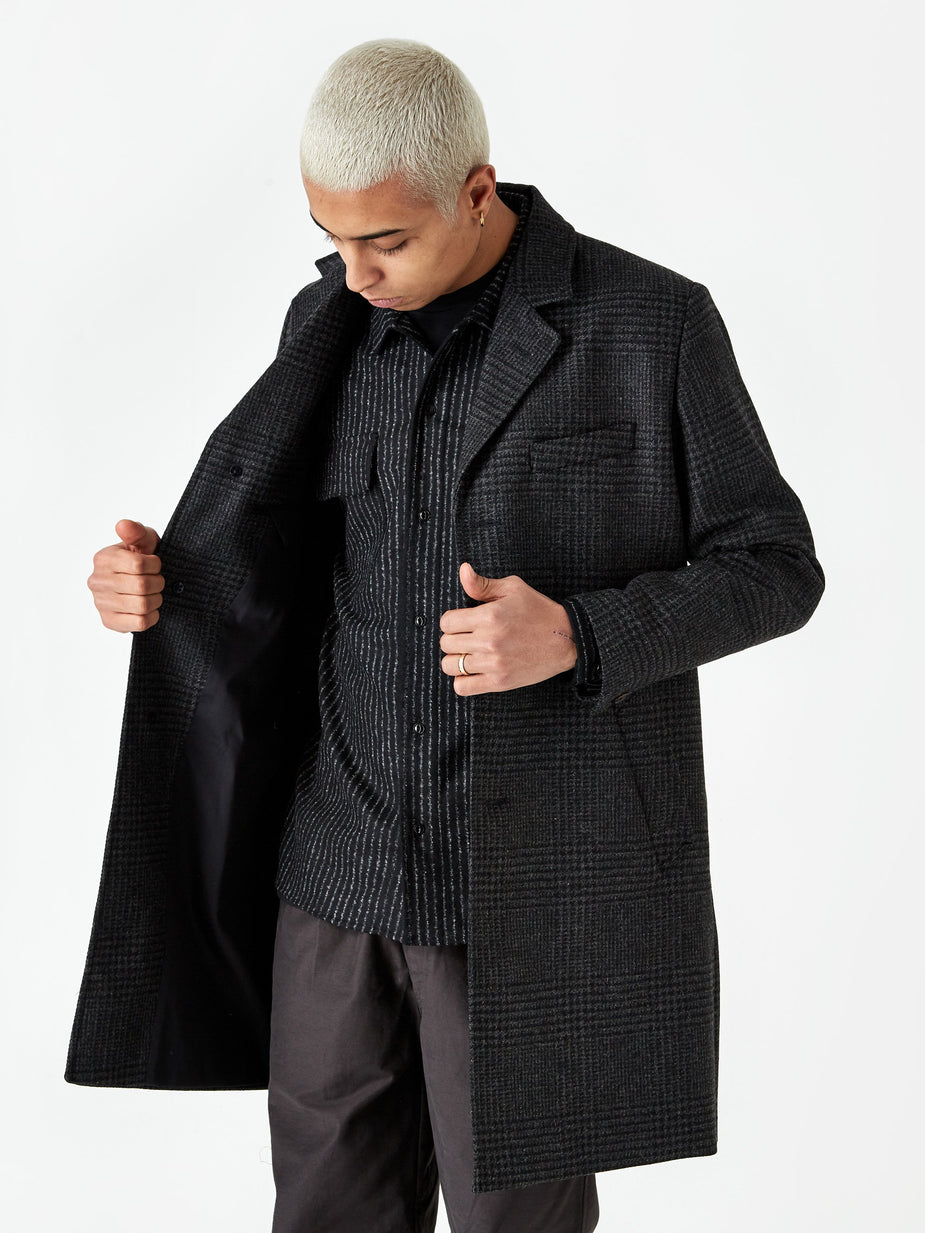 Norse Projects Norse Projects Arland Overdyed Wool Coat - Slate Grey - Grey