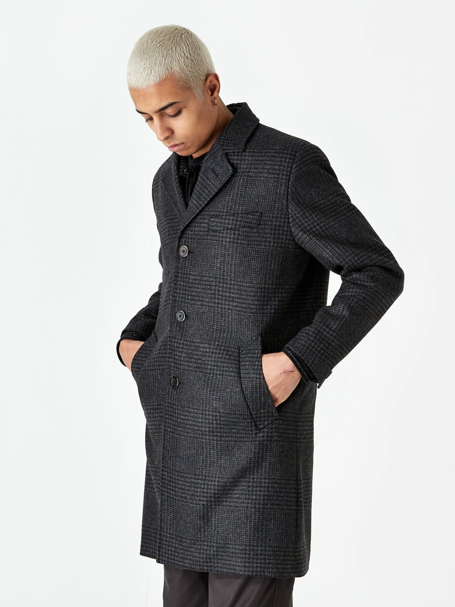 Norse Projects Norse Projects Arland Overdyed Wool Coat - Slate Grey - Grey
