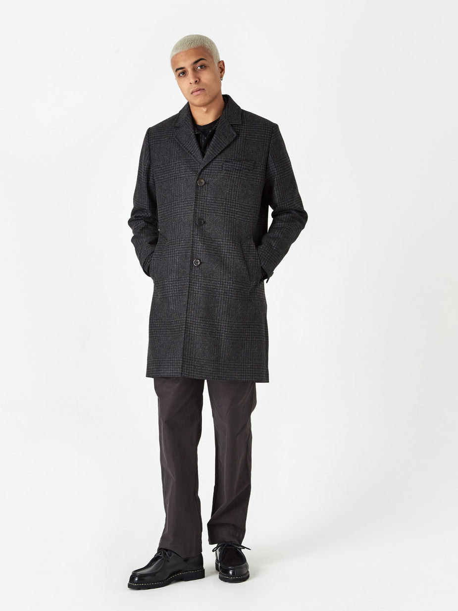 Norse Projects Norse Projects Arland Overdyed Wool Coat - Slate Grey - Grey