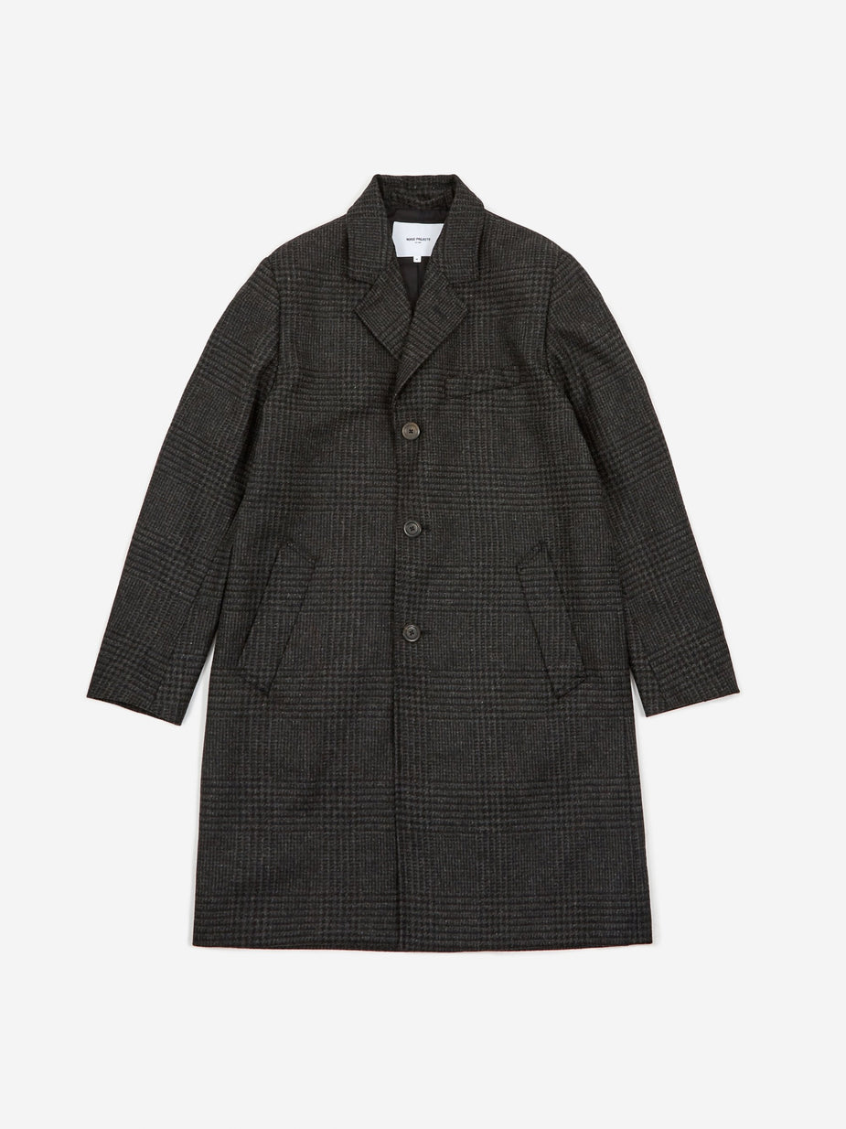 Norse Projects Norse Projects Arland Overdyed Wool Coat - Slate Grey - Grey