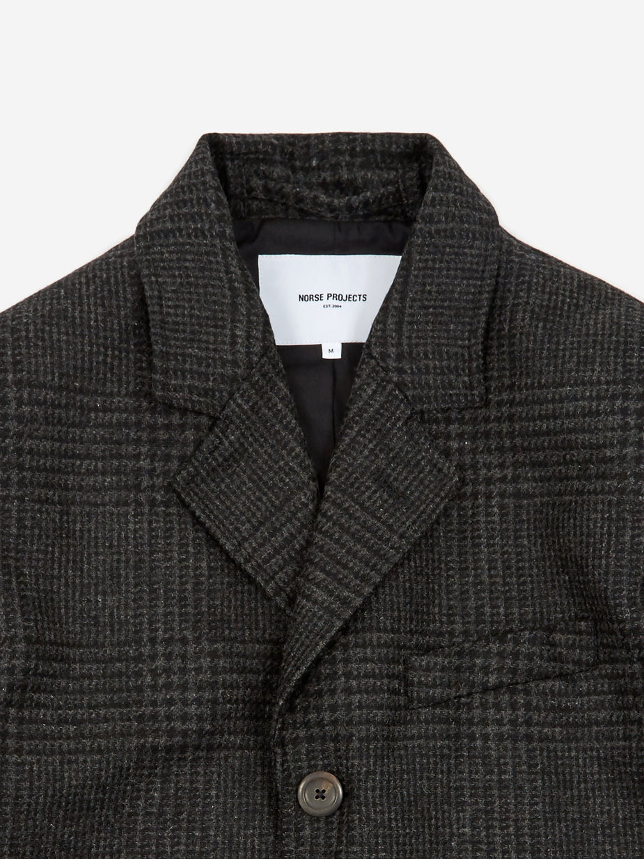 Norse Projects Norse Projects Arland Overdyed Wool Coat - Slate Grey - Grey