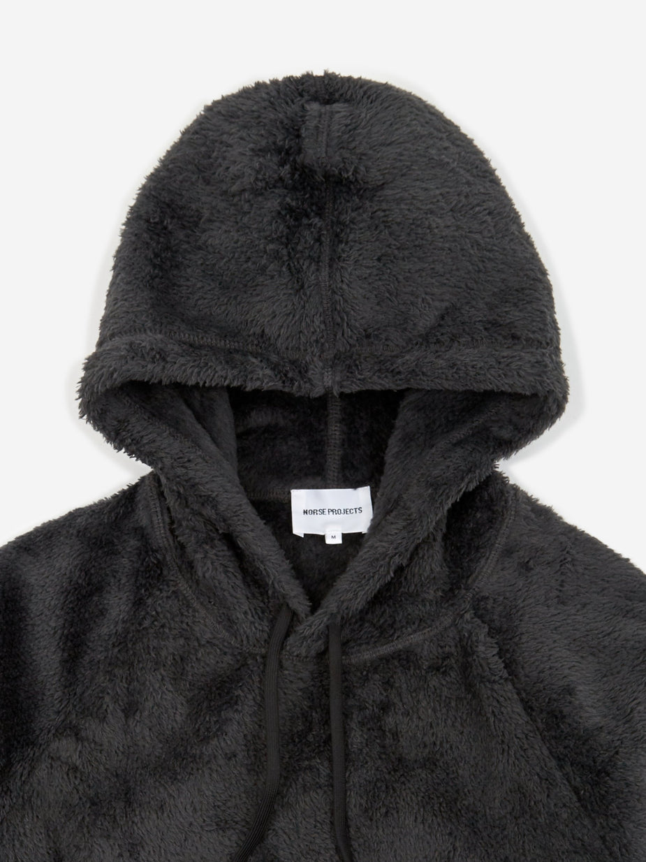 Norse Projects Norse Projects Tycho Hooded Fleece Jacket - Slate Grey - Grey