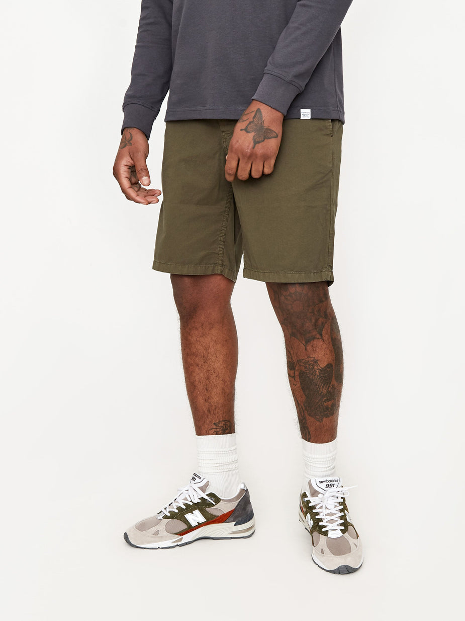 Norse Projects Norse Projects Aros Light Twill Short - Ivy Green - Green