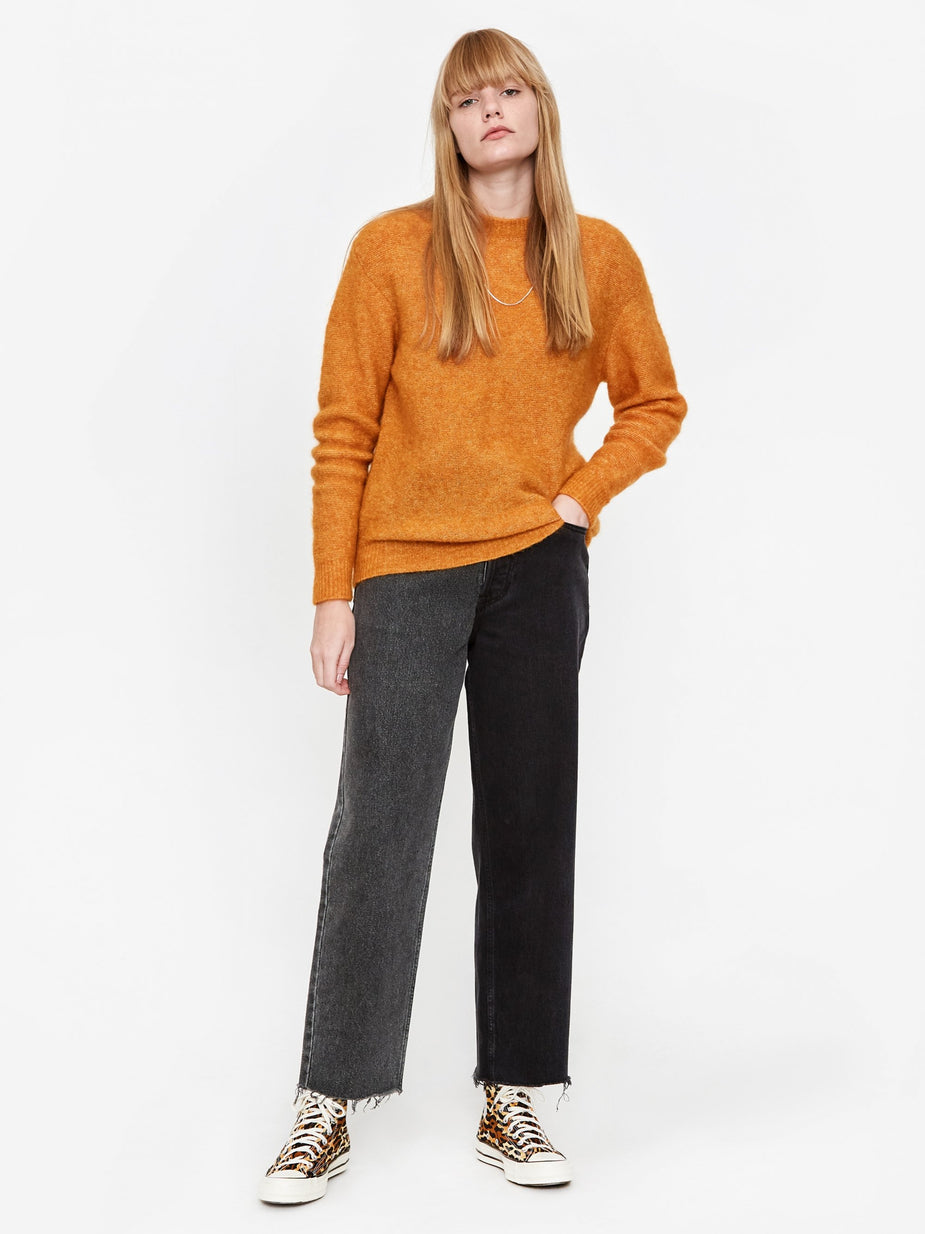 Norse Projects Norse Projects Aslaug Brushed Jumper - Cadmium Orange - Orange
