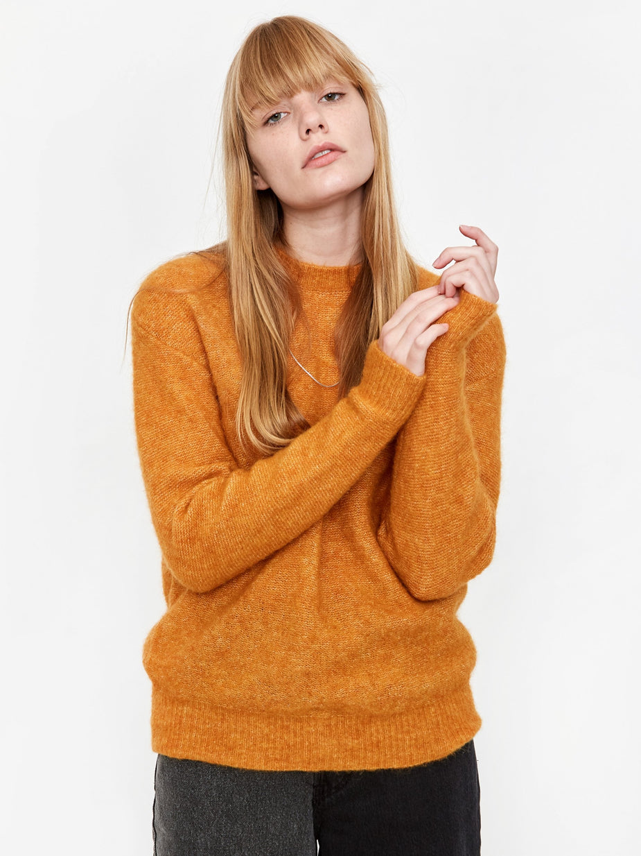 Norse Projects Norse Projects Aslaug Brushed Jumper - Cadmium Orange - Orange