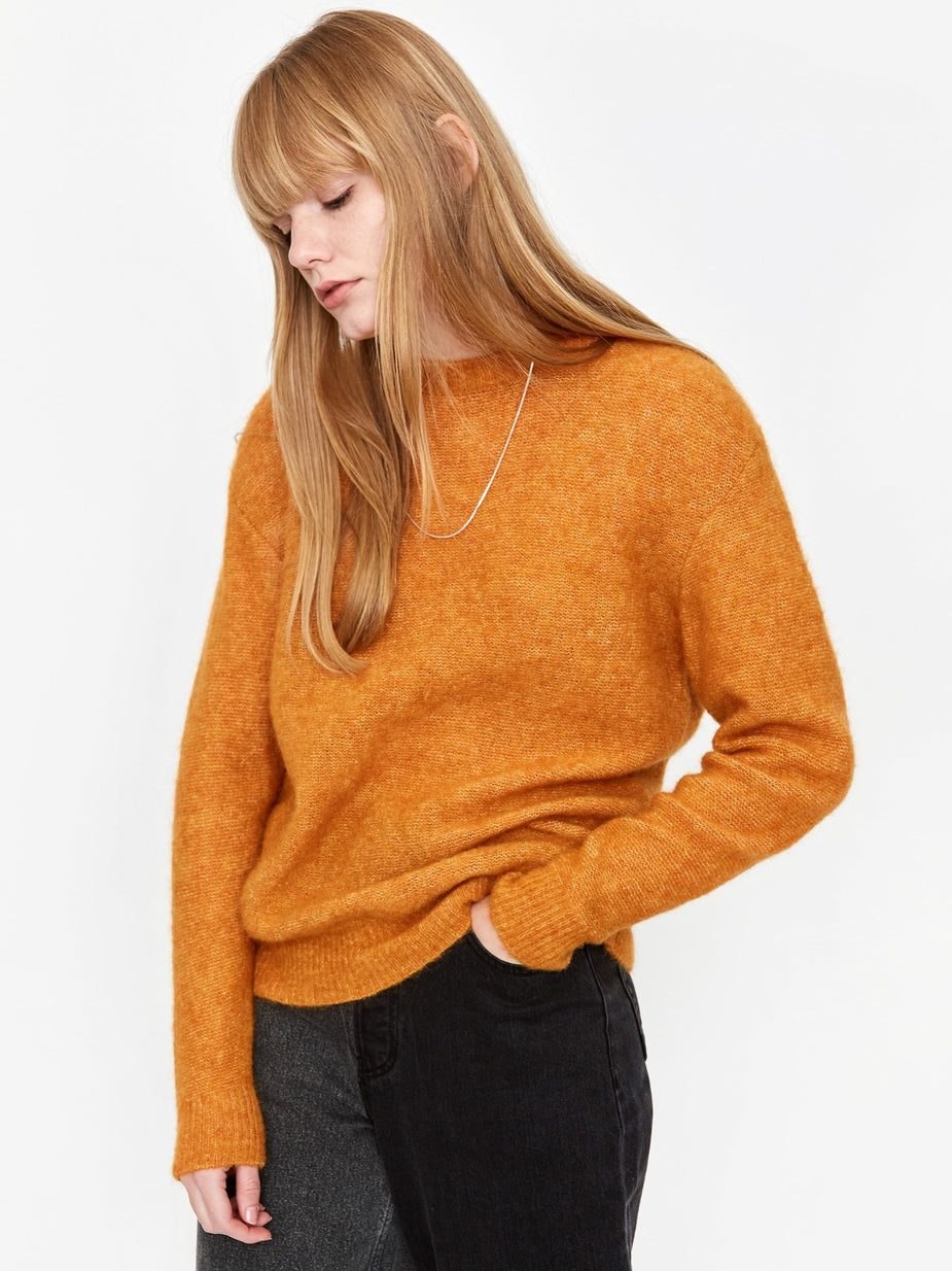 Norse Projects Norse Projects Aslaug Brushed Jumper - Cadmium Orange - Orange
