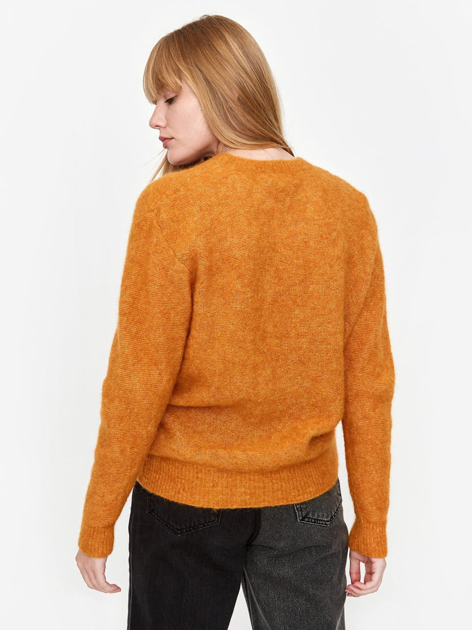 Norse Projects Norse Projects Aslaug Brushed Jumper - Cadmium Orange - Orange