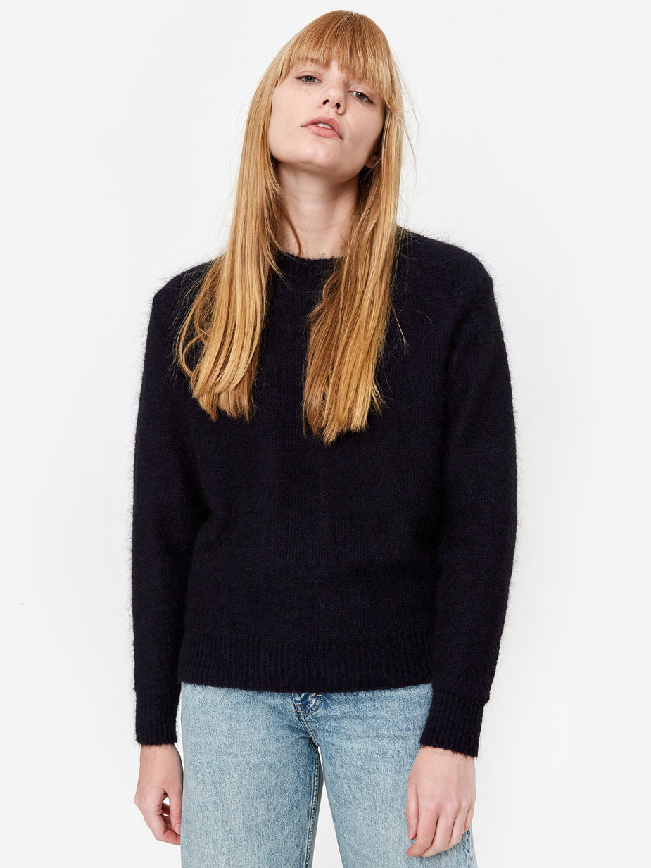 Norse Projects Norse Projects Aslaug Brushed Jumper - Dark Navy - Blue