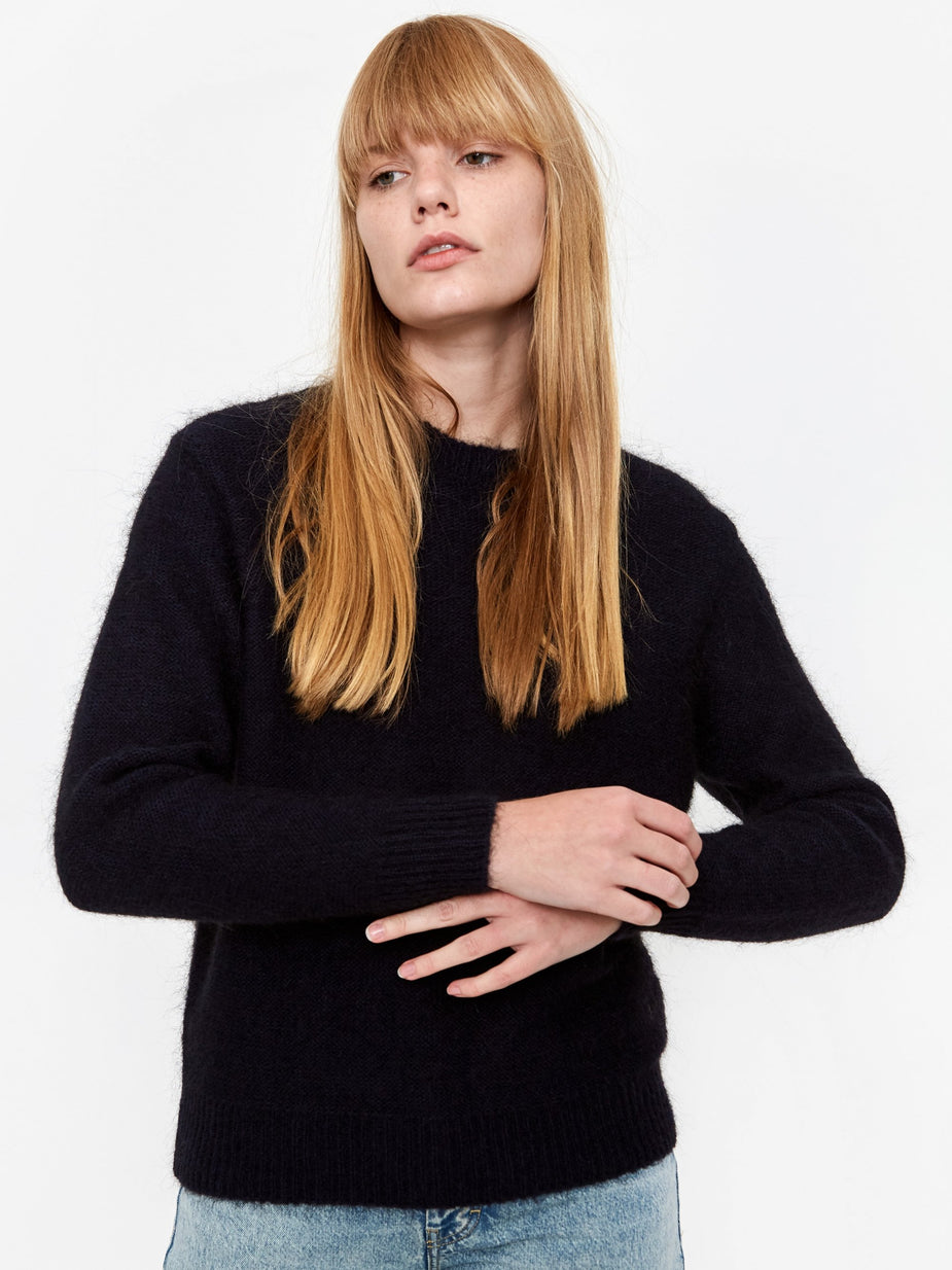 Norse Projects Norse Projects Aslaug Brushed Jumper - Dark Navy - Blue