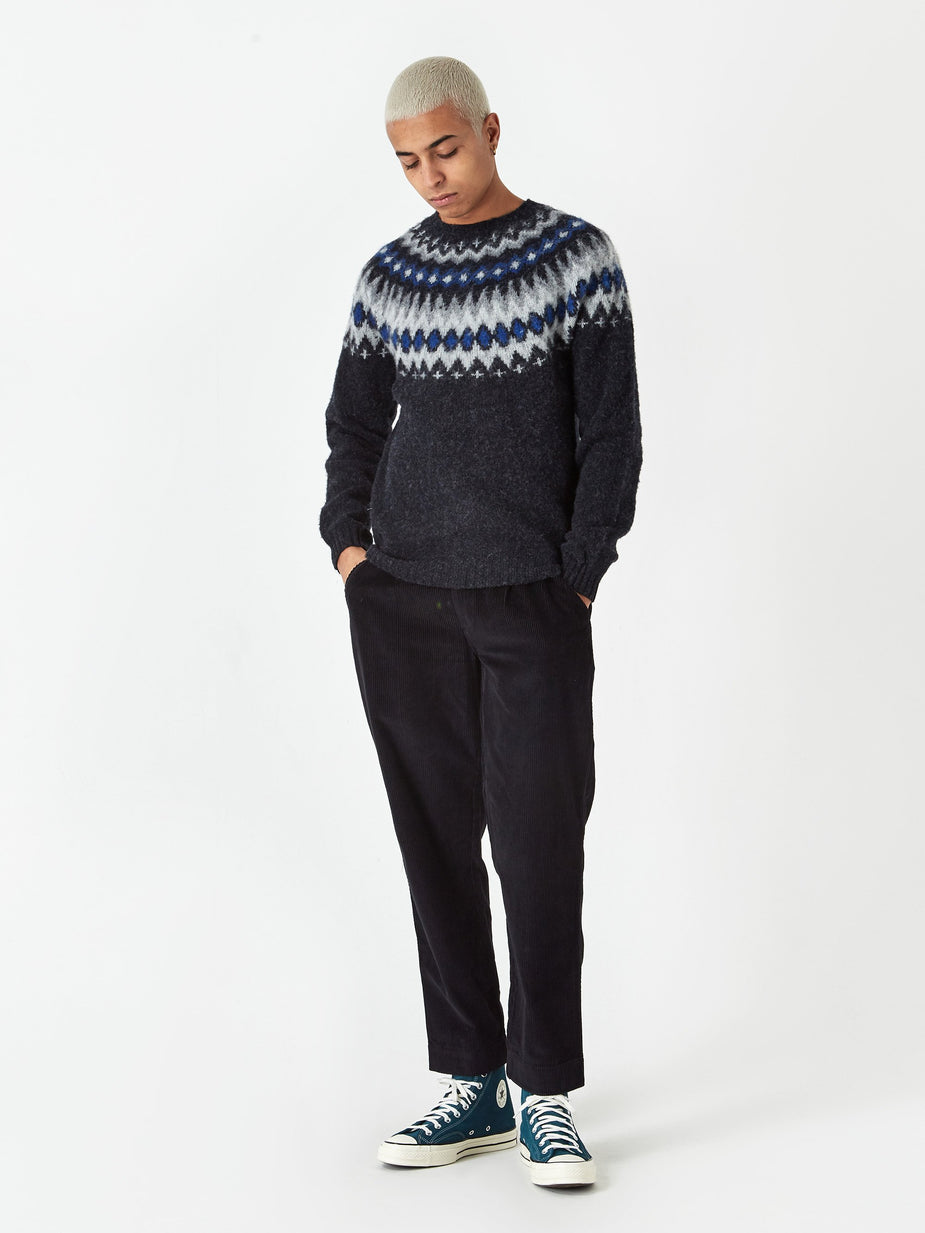 Norse Projects Norse Projects Birnir Fairisle Jumper - Grey Melange - Grey