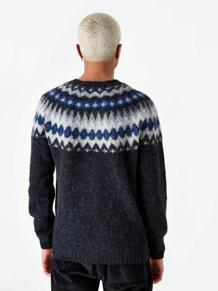 Norse Projects Norse Projects Birnir Fairisle Jumper - Grey Melange - Grey