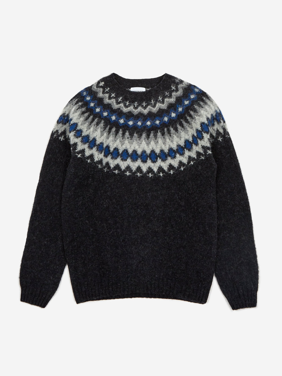 Norse Projects Norse Projects Birnir Fairisle Jumper - Grey Melange - Grey