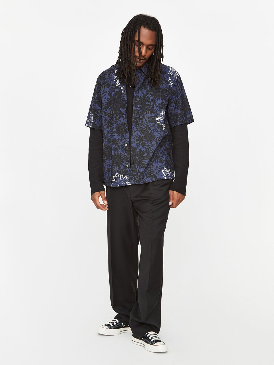 Norse Projects Norse Projects Carsten Flower Print Shirt - Twilight Blue - Blue