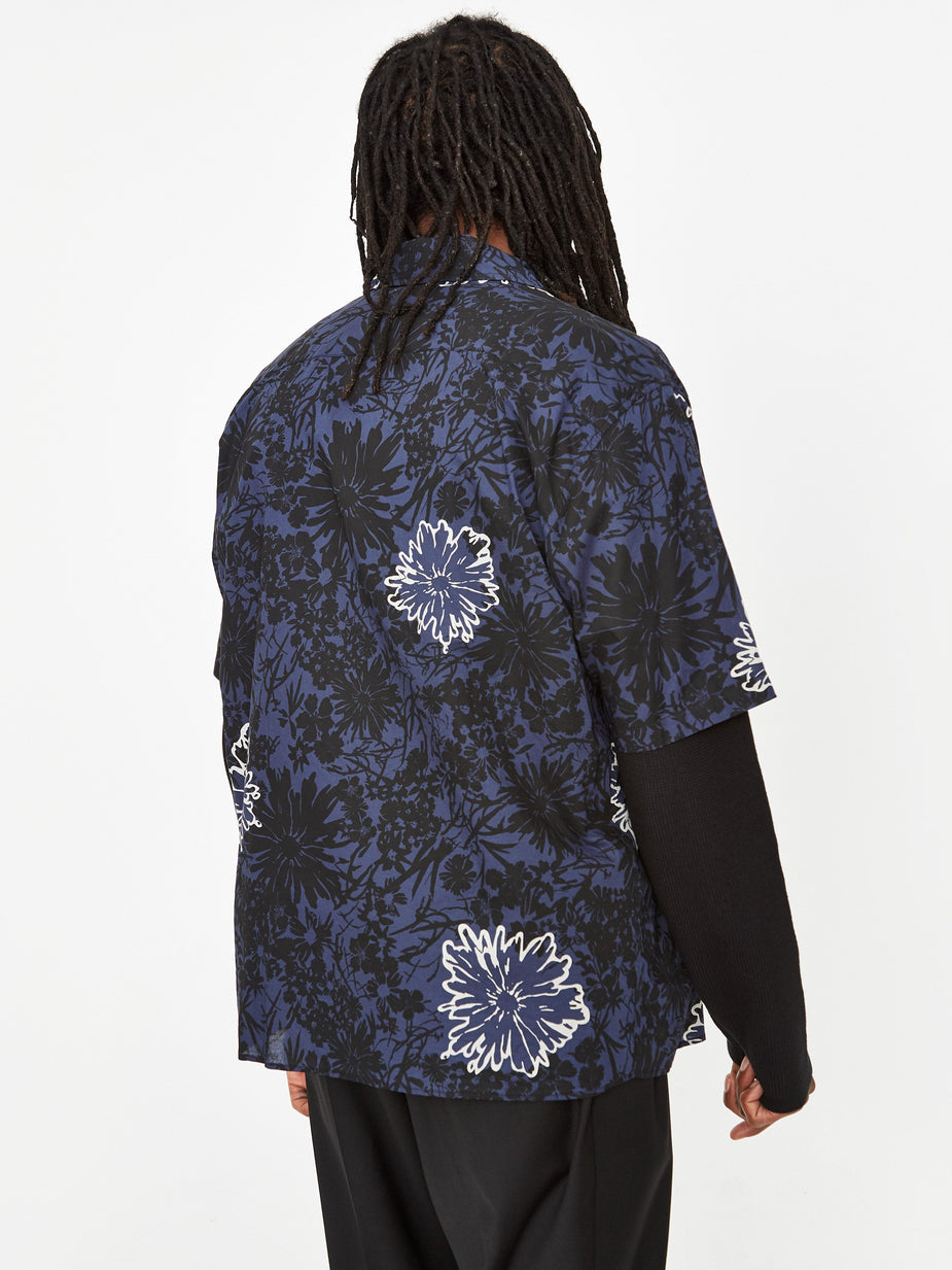 Norse Projects Norse Projects Carsten Flower Print Shirt - Twilight Blue - Blue