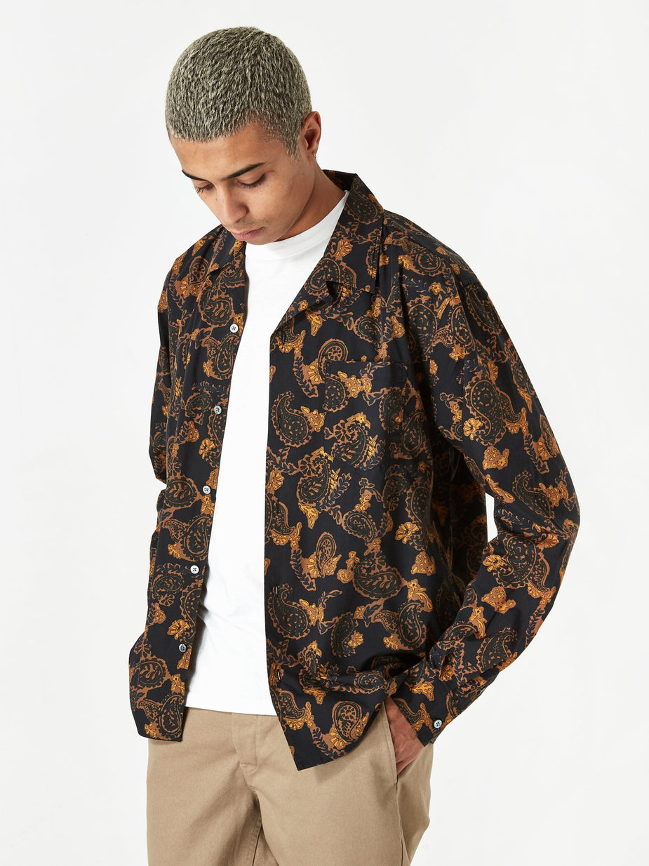 Norse Projects Norse Projects Carsten Paisley Shirt - Black - Black