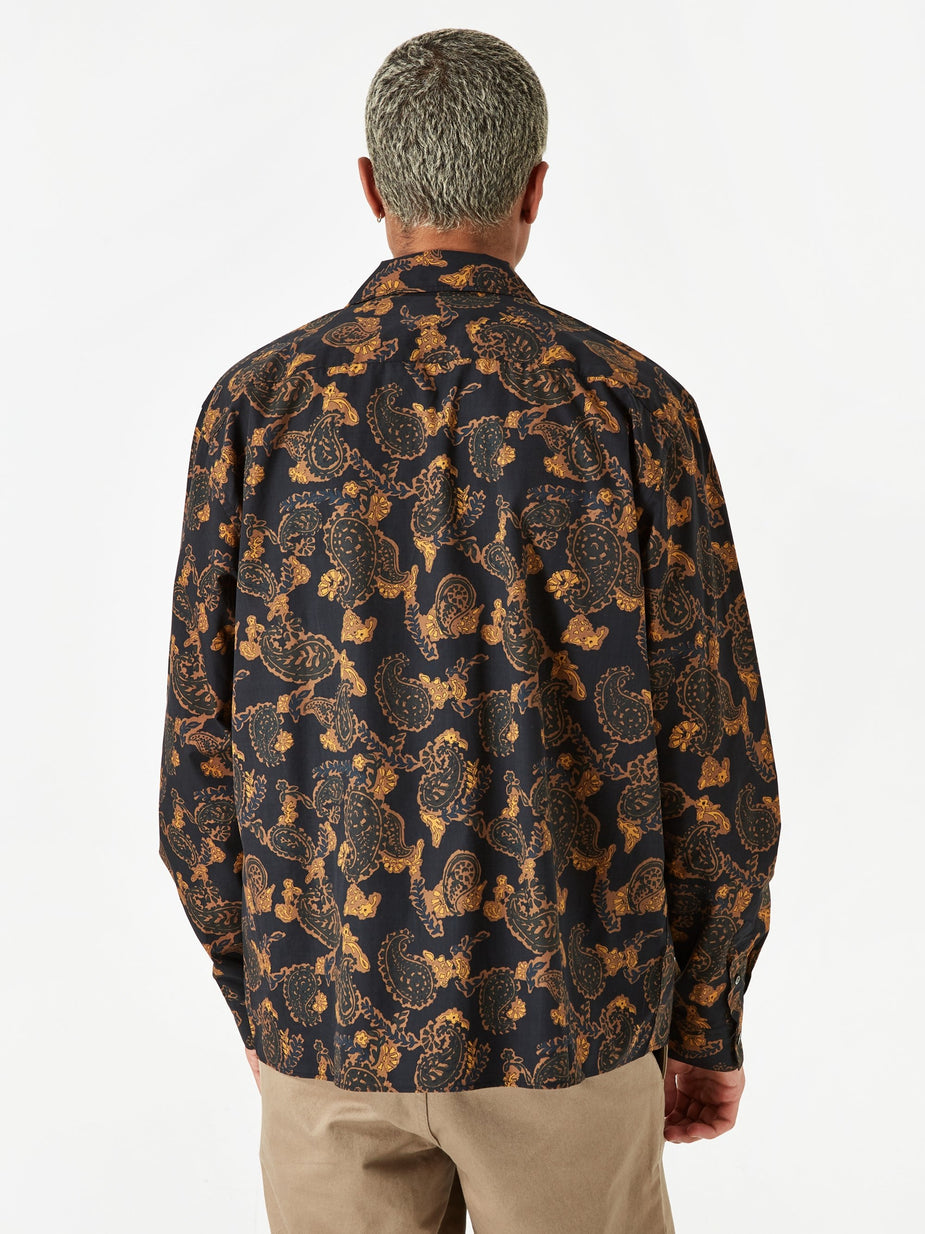 Norse Projects Norse Projects Carsten Paisley Shirt - Black - Black