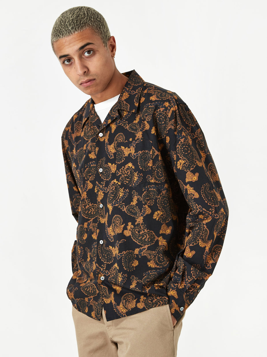 Norse Projects Norse Projects Carsten Paisley Shirt - Black - Black