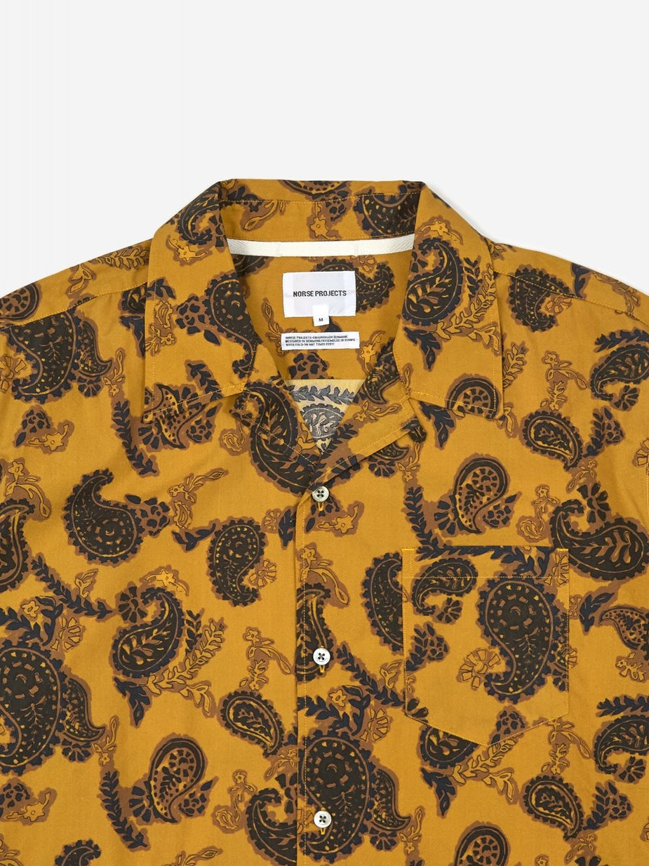 Norse Projects Norse Projects Carsten Paisley Shirt - Montpellier Yellow - Yellow