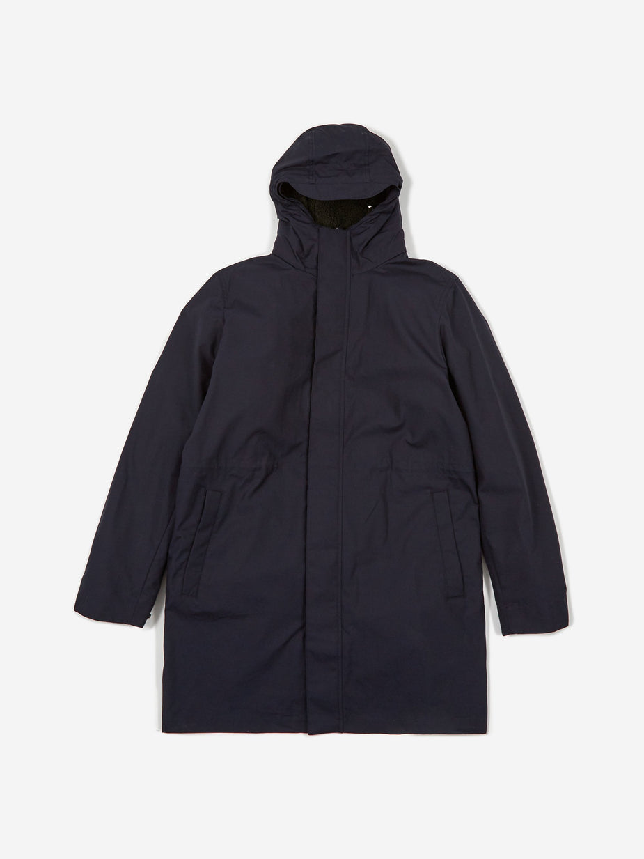 Norse Projects Norse Projects Elias Cambric Cotton Parka Jacket - Dark Navy - Blue