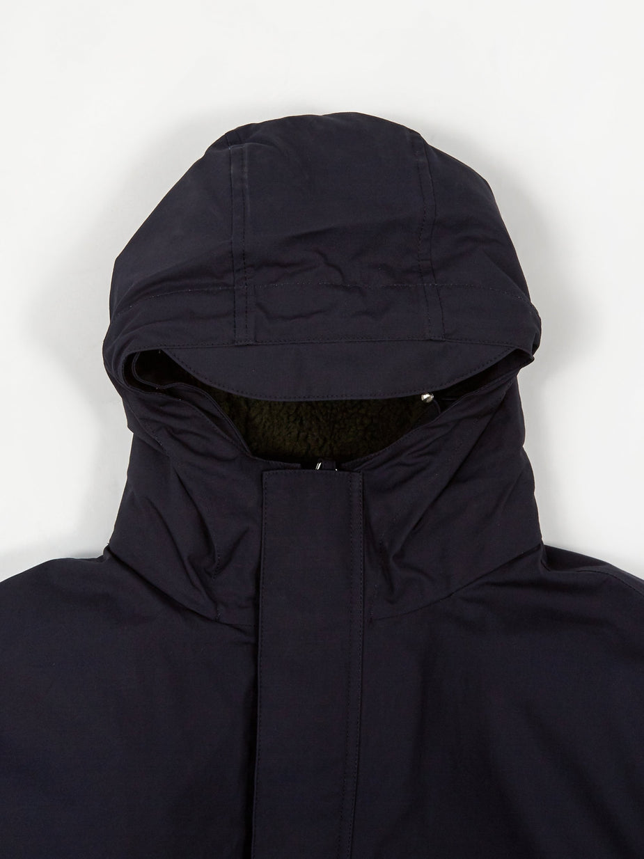 Norse Projects Norse Projects Elias Cambric Cotton Parka Jacket - Dark Navy - Blue