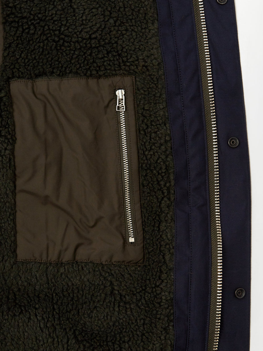 Norse Projects Norse Projects Elias Cambric Cotton Parka Jacket - Dark Navy - Blue