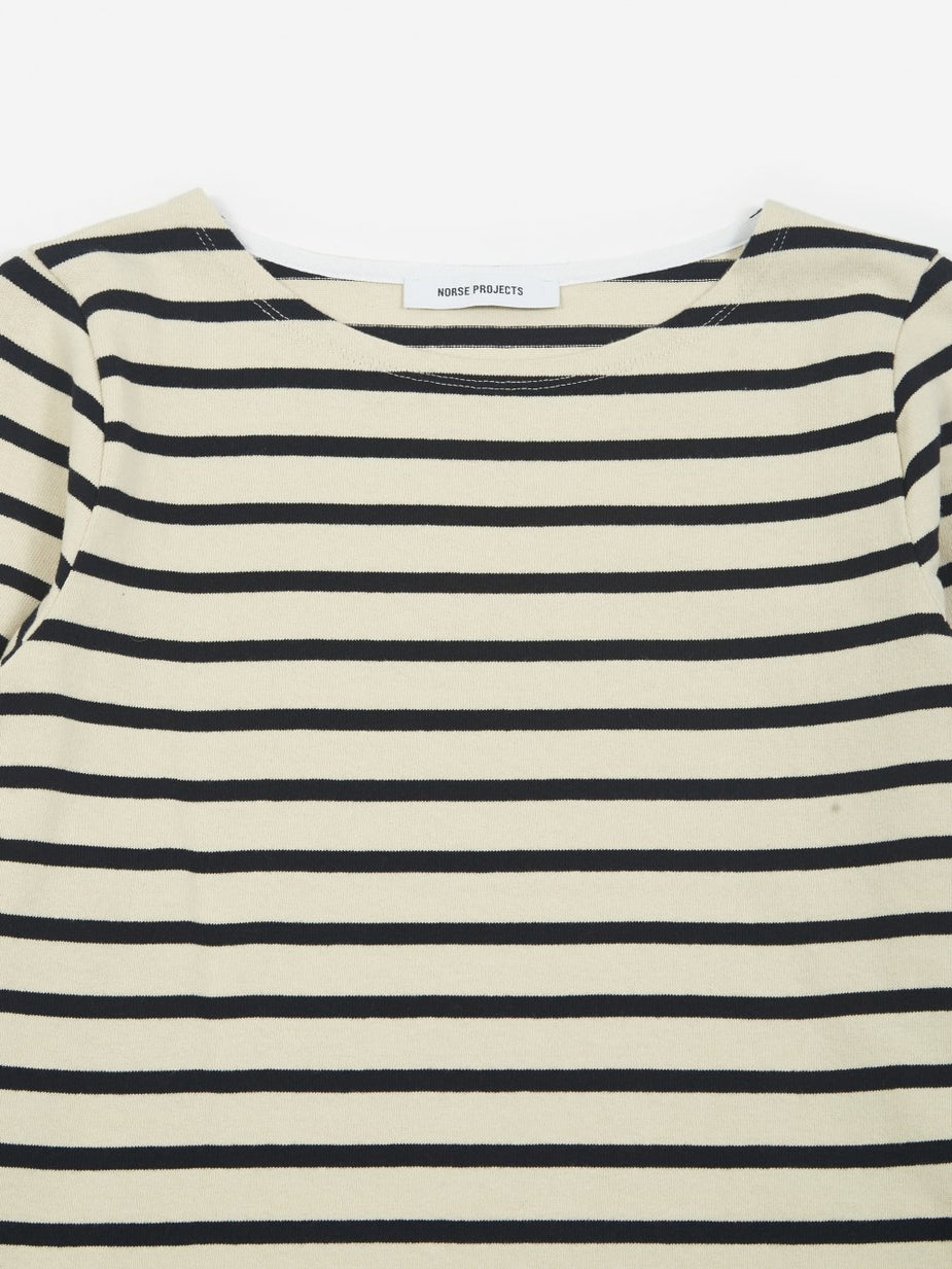 Norse Projects Norse Projects Inge Classic Stripe Longsleeve T-Shirt - Ecru - Neutrals