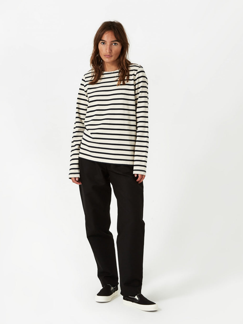 Norse Projects Norse Projects Inge Classic Stripe Longsleeve T-Shirt - Ecru - Neutrals