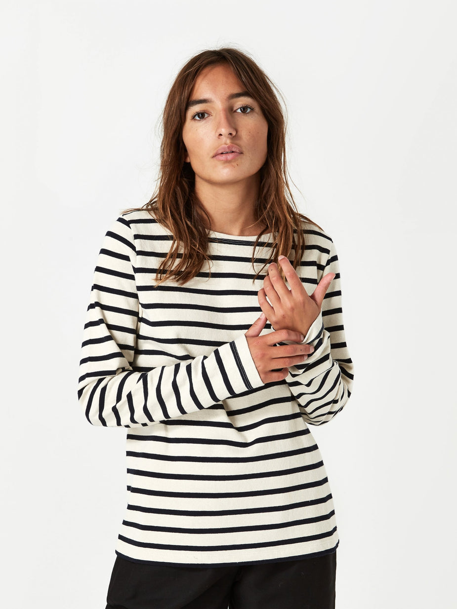 Norse Projects Norse Projects Inge Classic Stripe Longsleeve T-Shirt - Ecru - Neutrals
