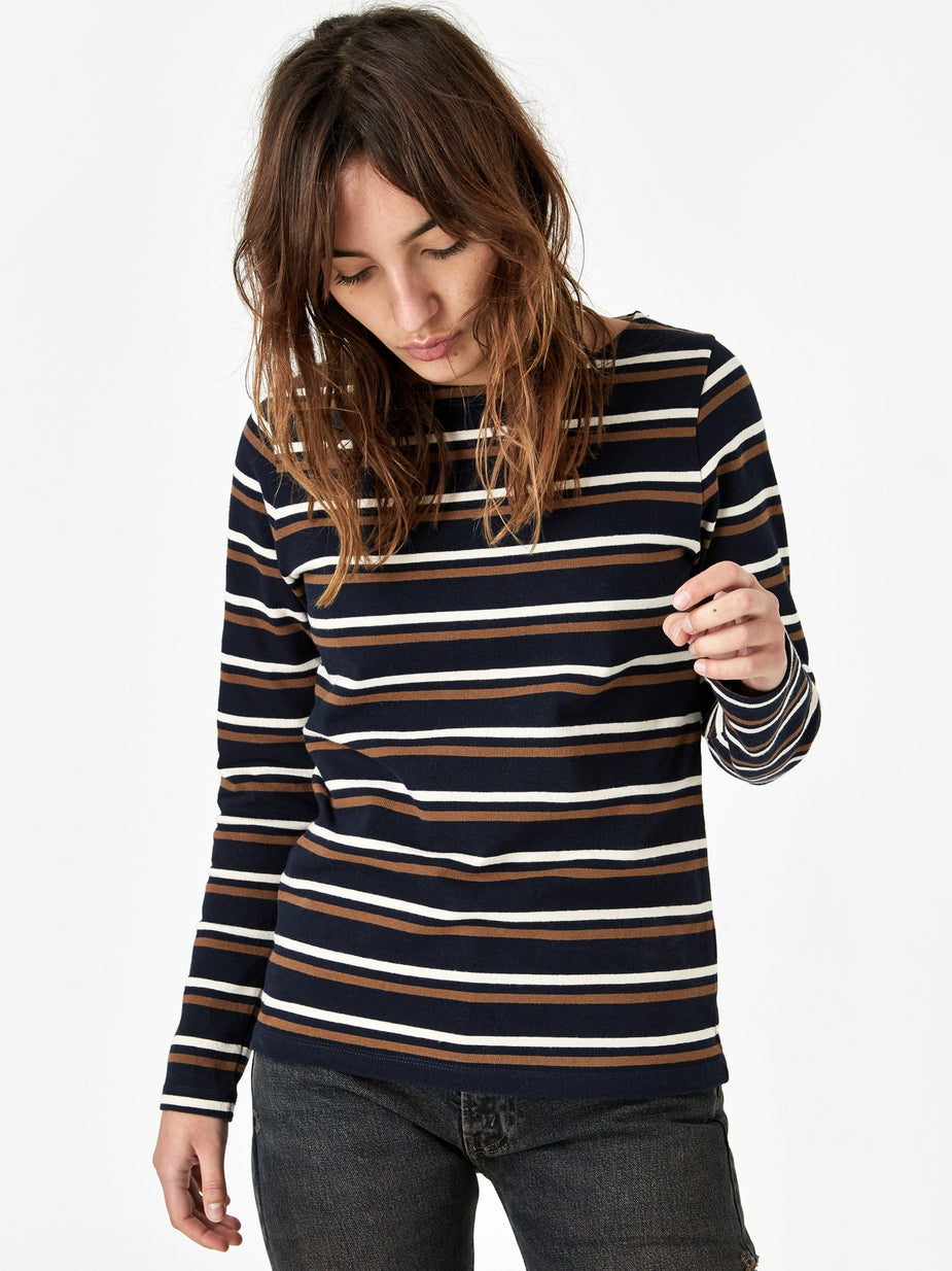 Norse Projects Norse Projects Inge Stripe Longsleeve T-Shirt - Blue Stripe - Blue