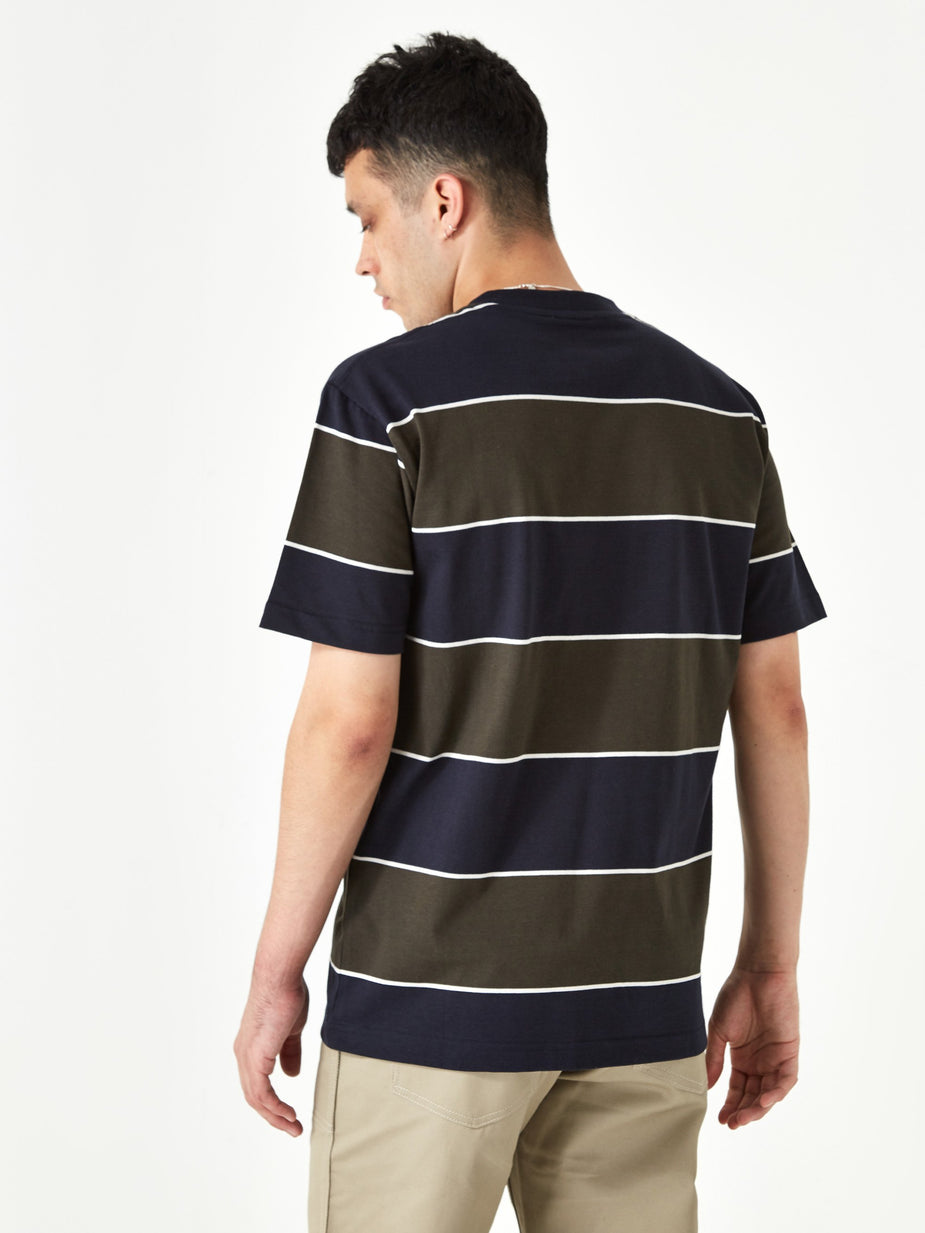 Norse Projects Norse Projects Johannes 3 Stripe Shortsleeve T-Shirt - Beech Green - Green