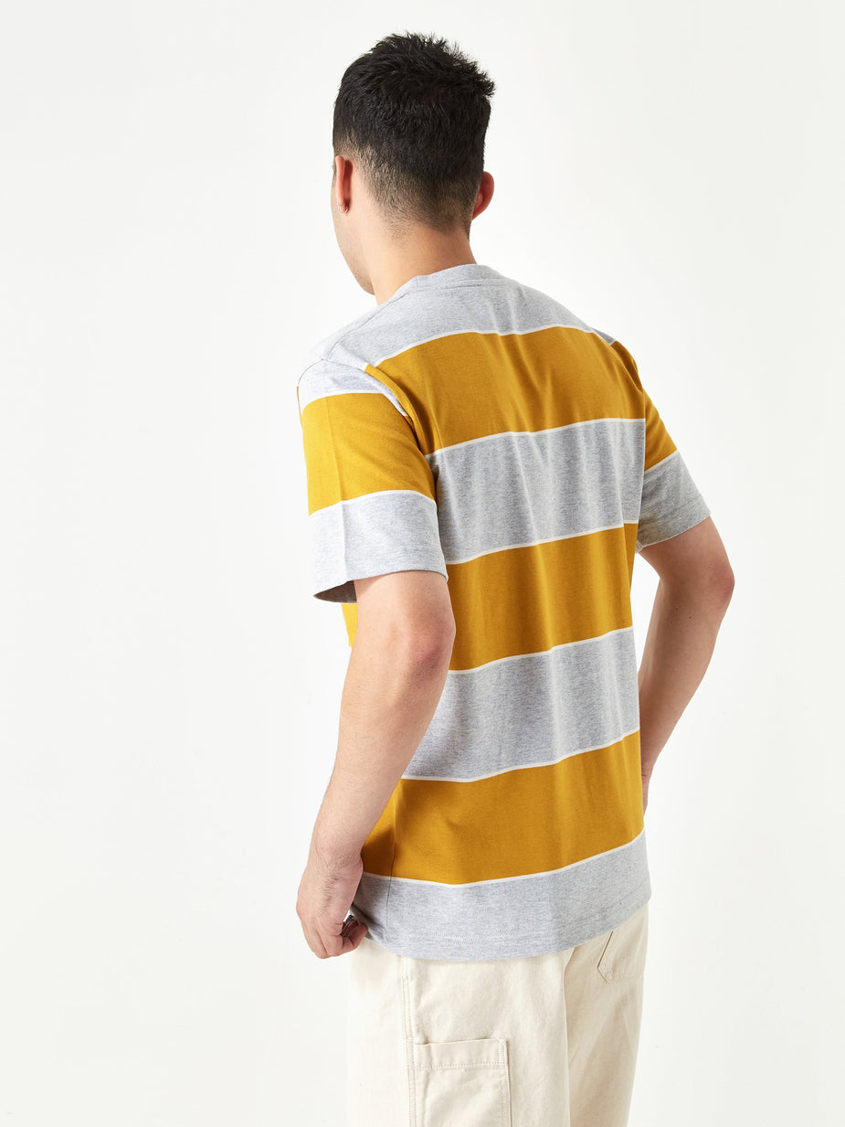 Norse Projects Norse Projects Johannes 3 Stripe Shortsleeve T-Shirt - Montpellier Yellow - Yellow
