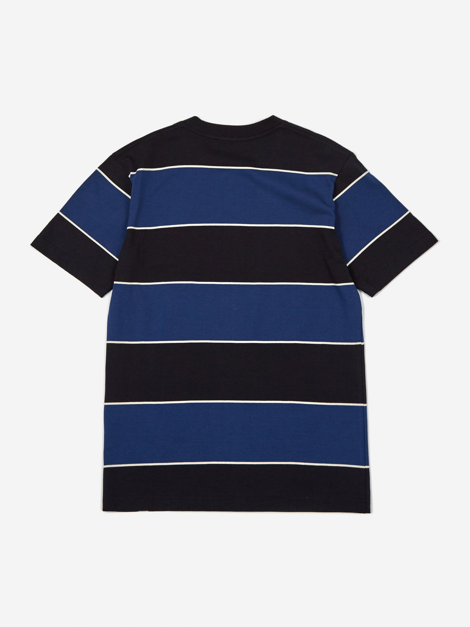 Norse Projects Norse Projects Johannes 3 Stripe Shortsleeve T-Shirt - Twilight Blue - Blue