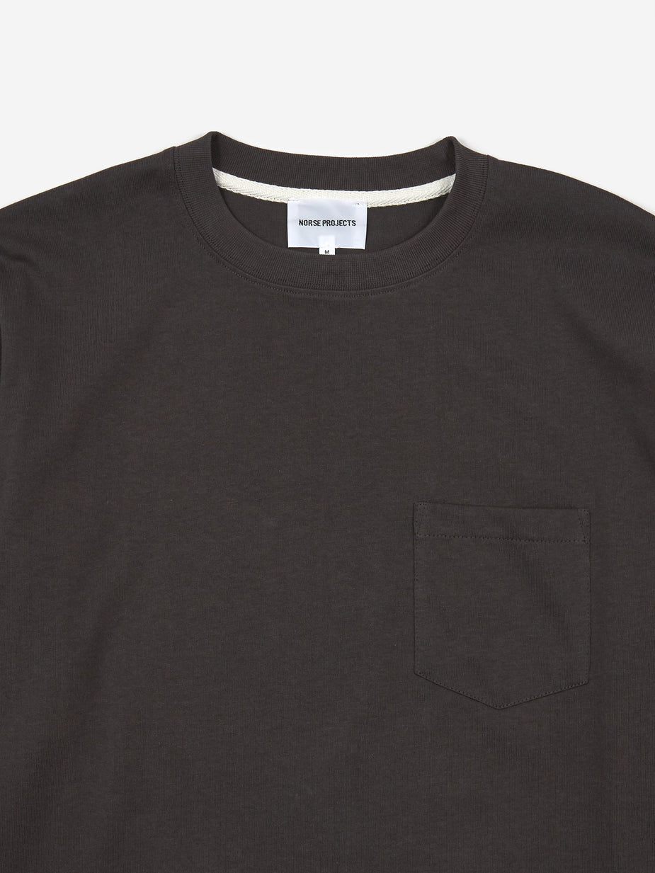 Norse Projects Norse Projects Johannes Pocket Longsleeve T-Shirt - Slate Grey - Grey