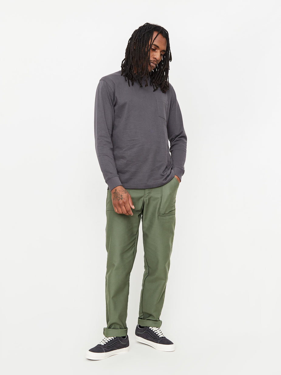 Norse Projects Norse Projects Johannes Pocket Longsleeve T-Shirt - Slate Grey - Grey