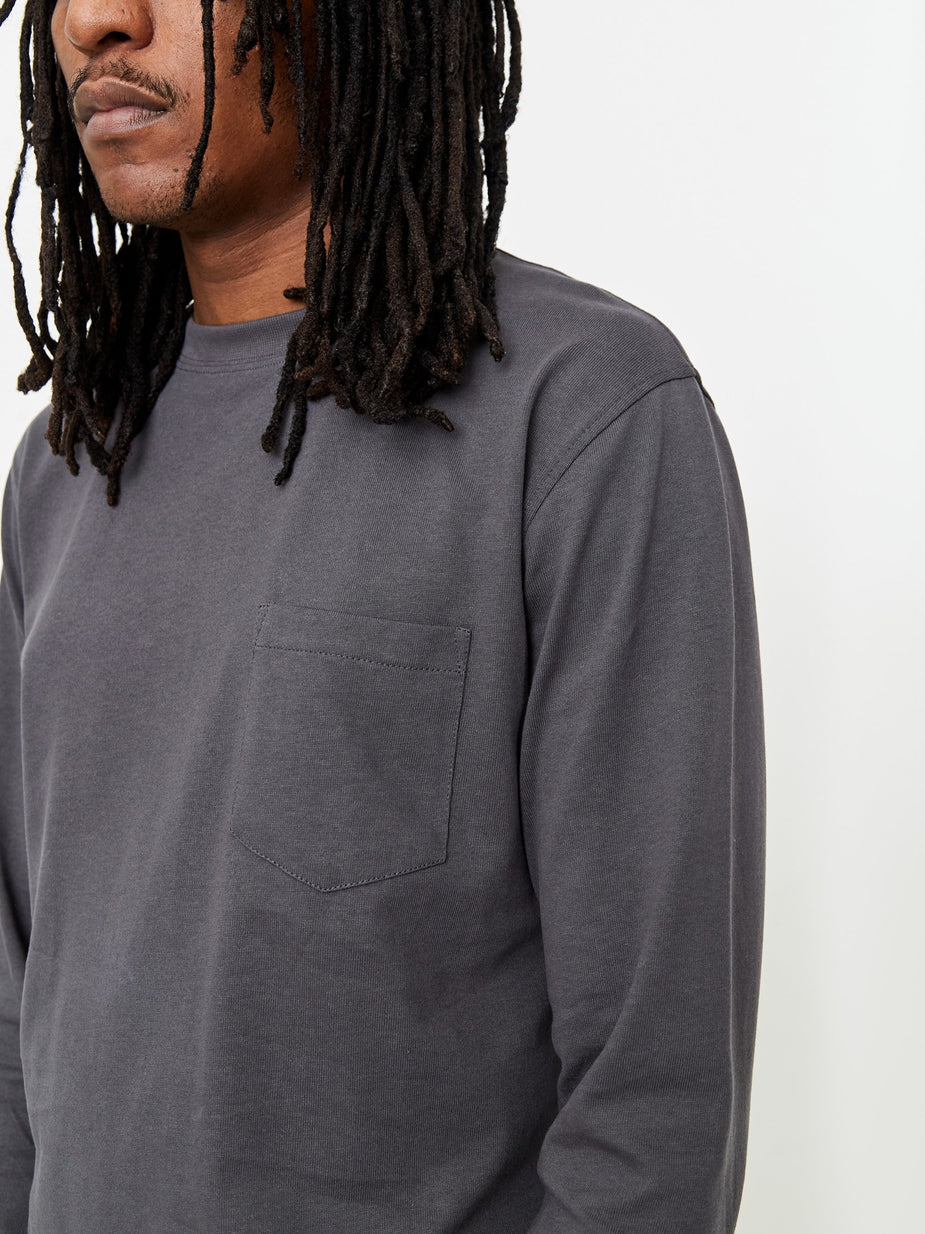 Norse Projects Norse Projects Johannes Pocket Longsleeve T-Shirt - Slate Grey - Grey