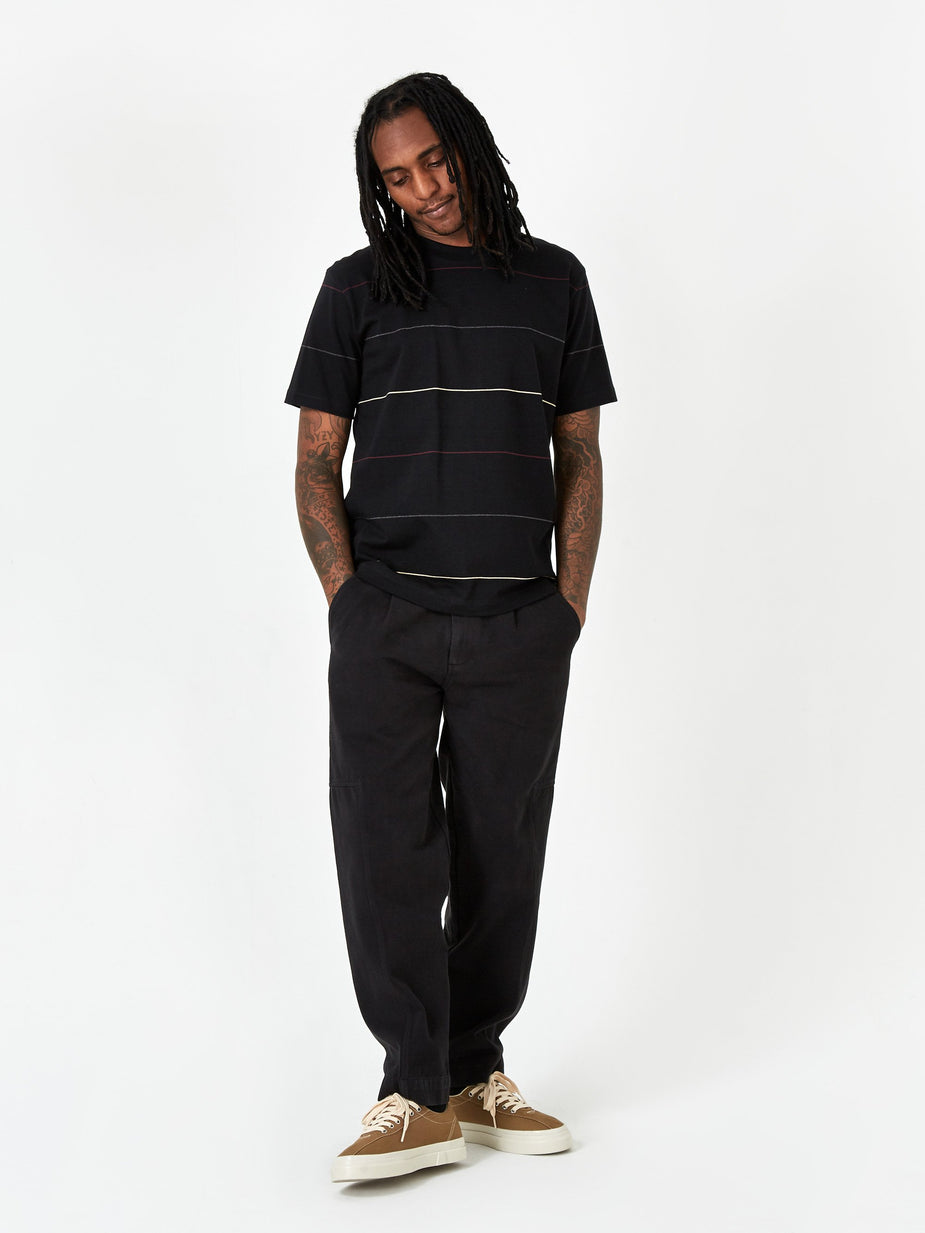 Norse Projects Norse Projects Johannes Thin Stripe T-Shirt - Black - Black