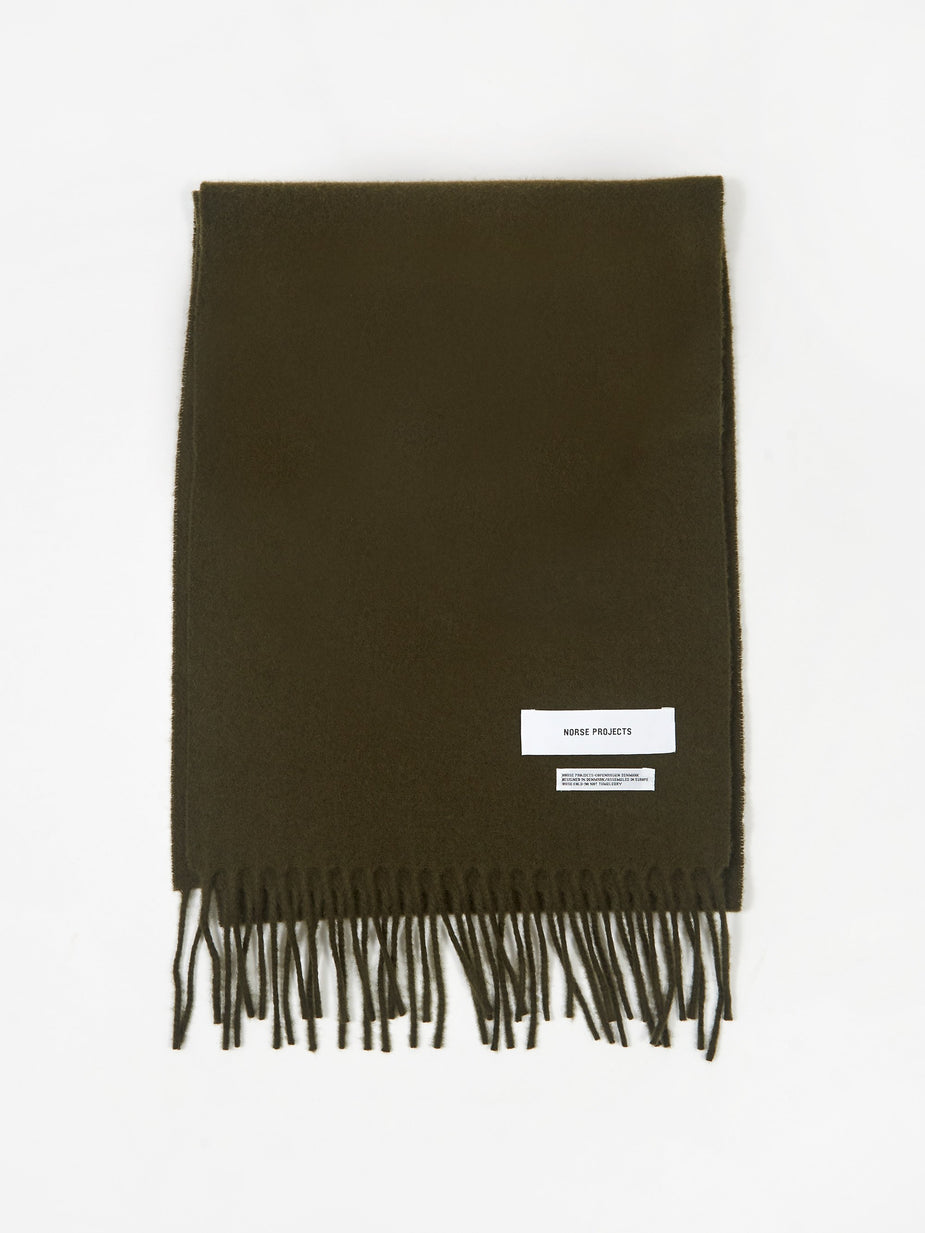 Norse Projects Norse Projects Lambswool Scarf - Beech Green - Green