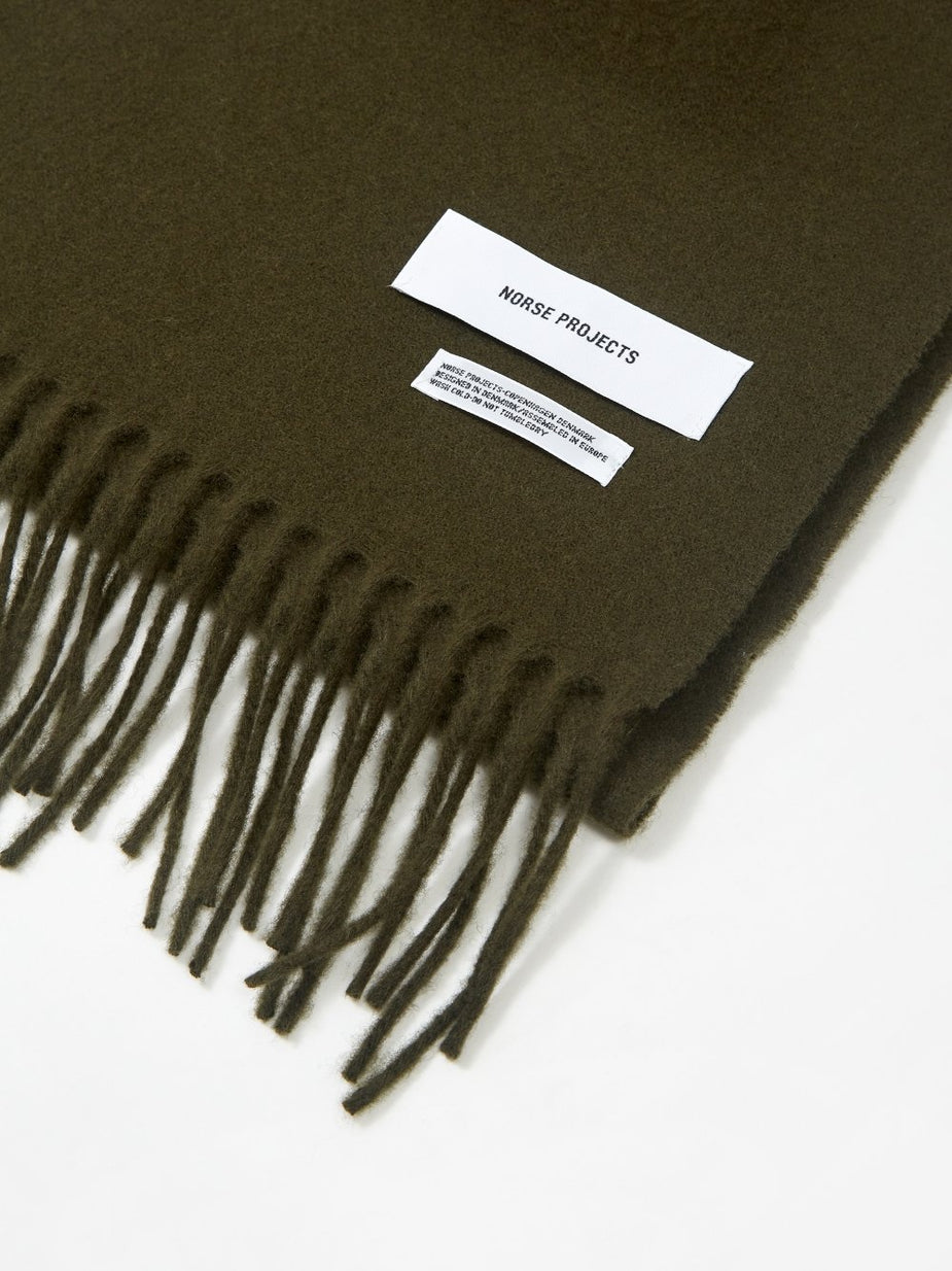 Norse Projects Norse Projects Lambswool Scarf - Beech Green - Green