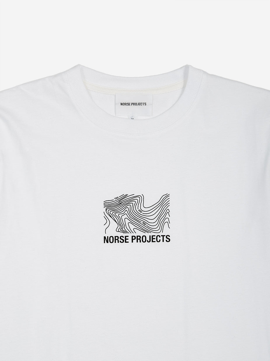 Norse Projects Norse Projects Niels Small Topo Logo T-Shirt - White - White
