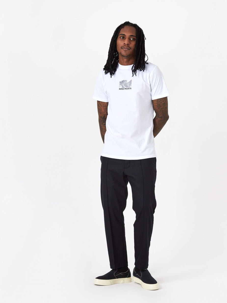 Norse Projects Norse Projects Niels Small Topo Logo T-Shirt - White - White