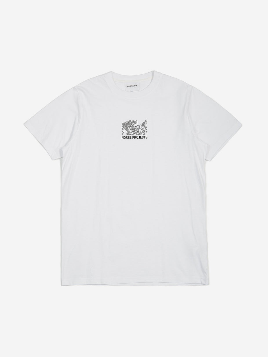 Norse Projects Norse Projects Niels Small Topo Logo T-Shirt - White - White