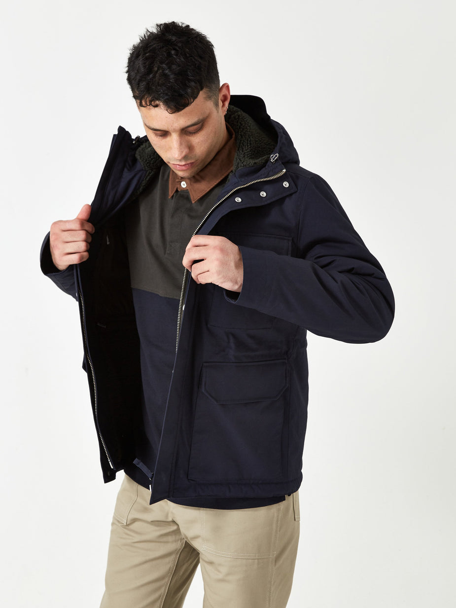 Norse Projects Norse Projects Nunk Cambric Cotton Jacket - Dark Navy - Blue