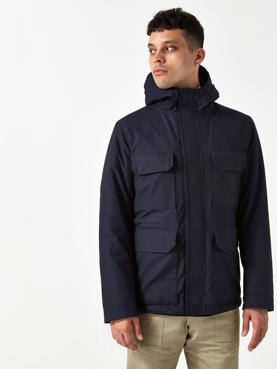 Norse Projects Norse Projects Nunk Cambric Cotton Jacket - Dark Navy - Blue
